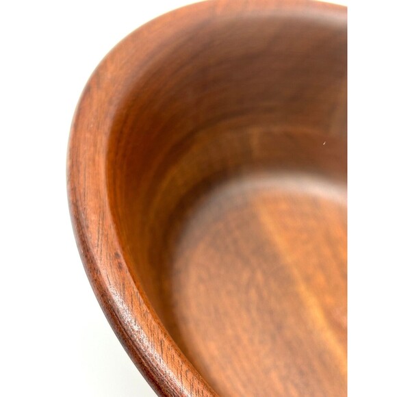Vermillion Snack Salad Bowls Real‎ Walnut Wood Turned 5.75" Made in the USA MO - Picture 3 of 12